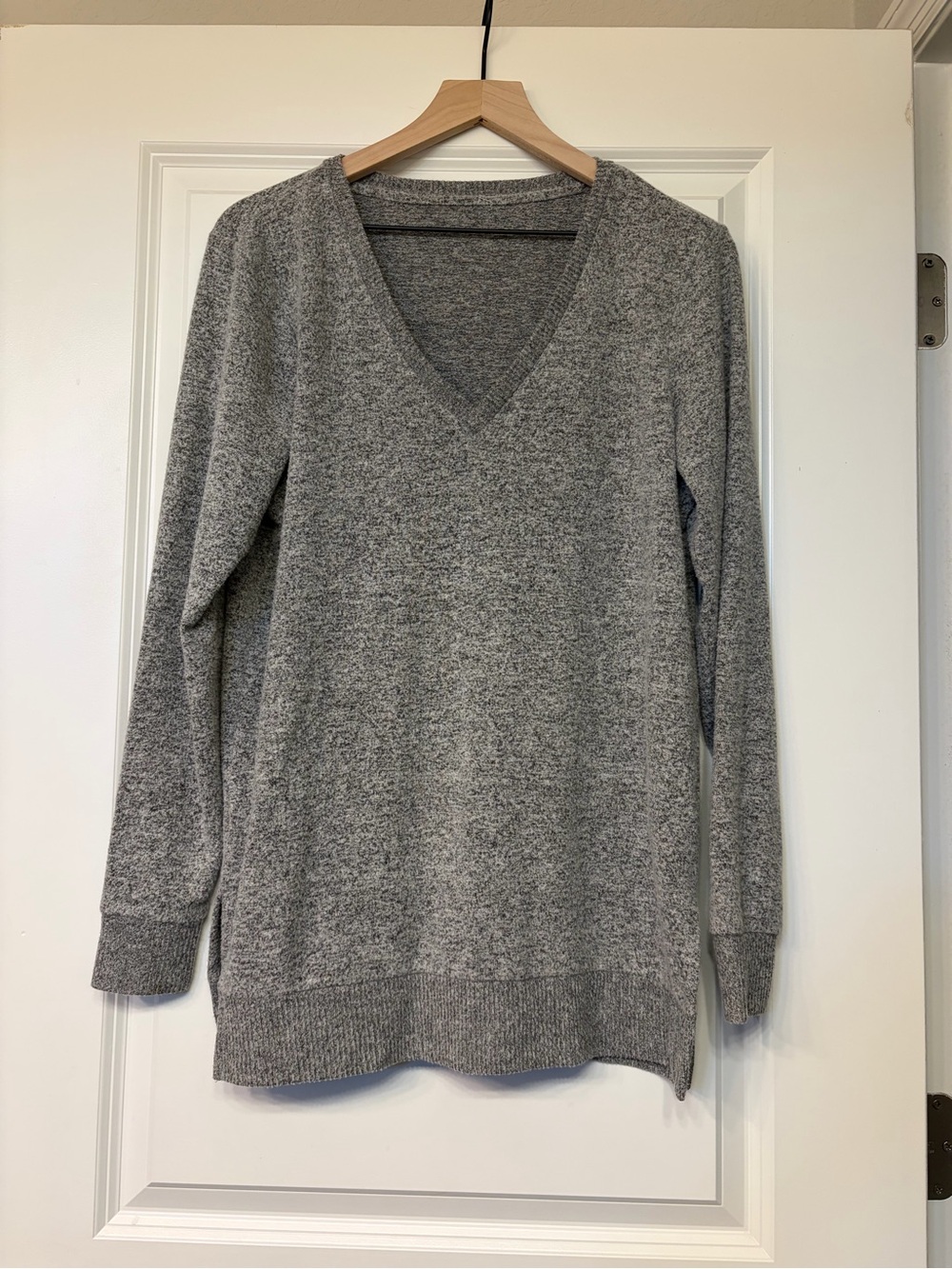 Heather Gray V-Neck Sweater